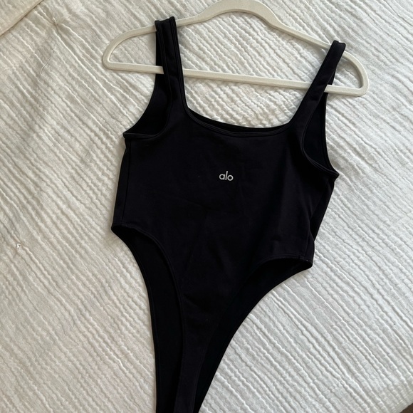 ALO Airbrush Hot Shot Bodysuit in Black - Picture 5 of 6